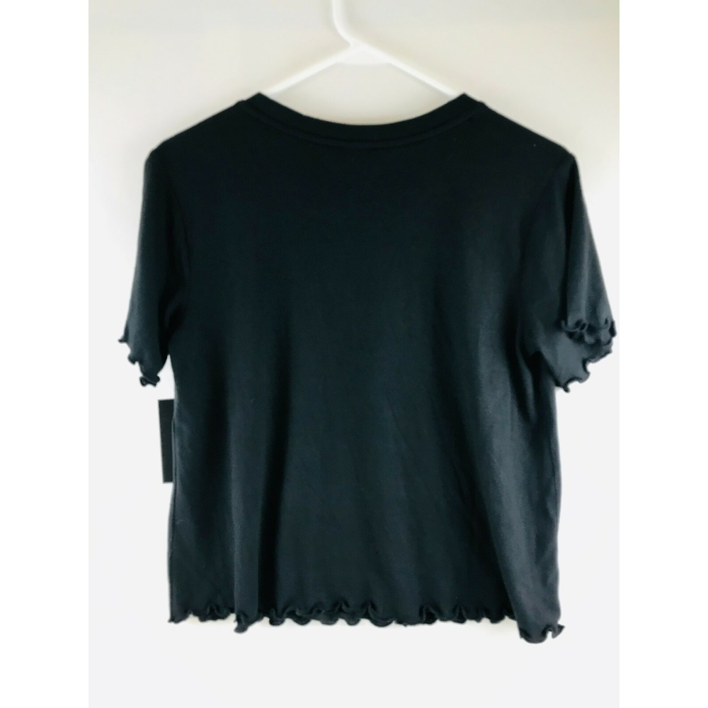 Free Press Shirt Women's Size M Black Short Sleeve Round Neck Sleepwear NWT! - Picture 2 of 7